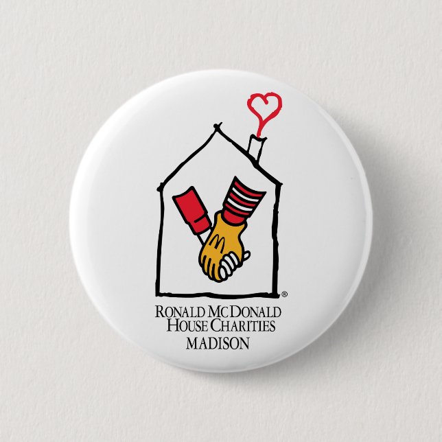 Ronald McDonald Hands 6 Cm Round Badge (Front)