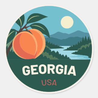 Rond Georgia USA – Vintage Travel Sticker