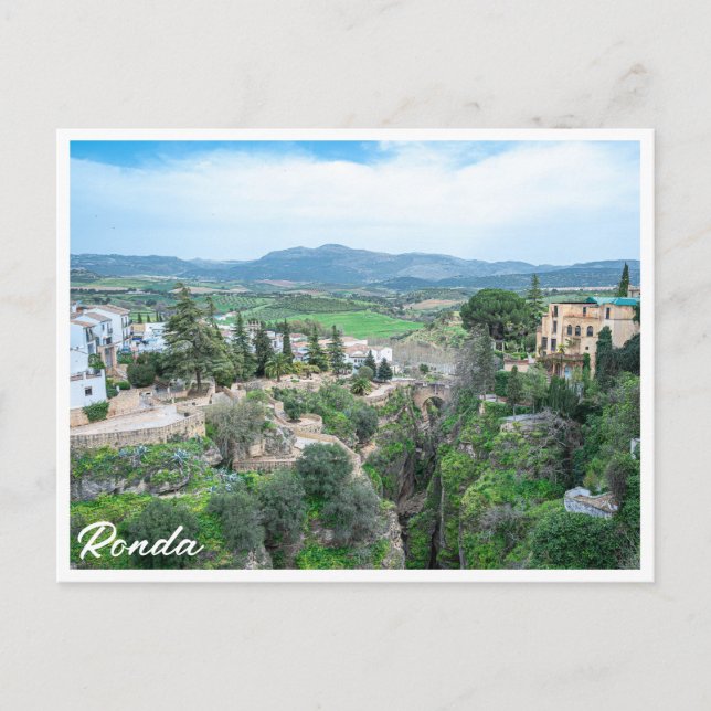 Ronda old town in Andalusia, Spain Postcard (Front)