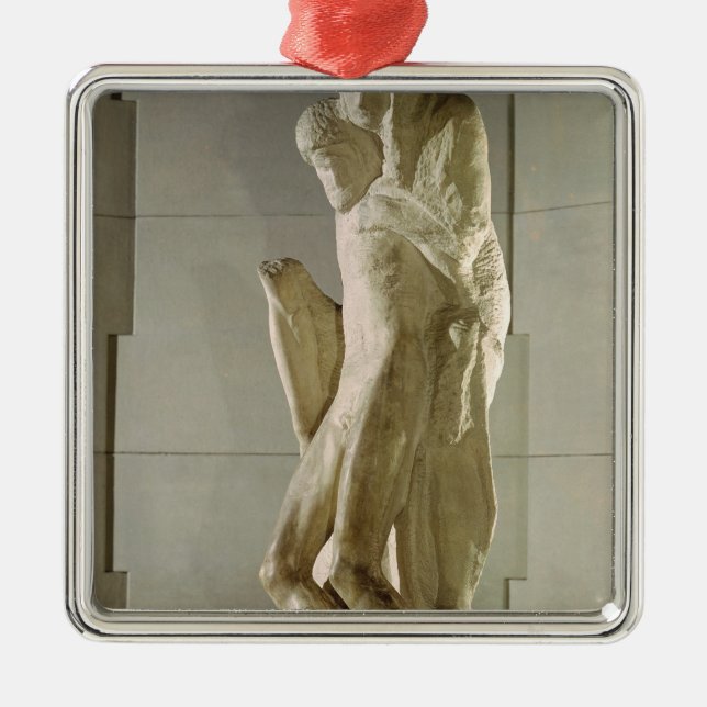 Rondanini Pieta, 1564 Metal Tree Decoration (Front)