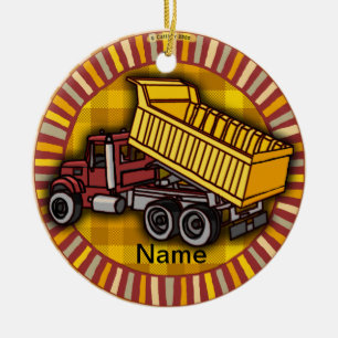 Rondo Dump Truck Ceramic Tree Decoration