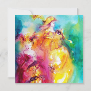 RONDO IN LAGOON, Sweet Sixteen Masquerade Party Invitation