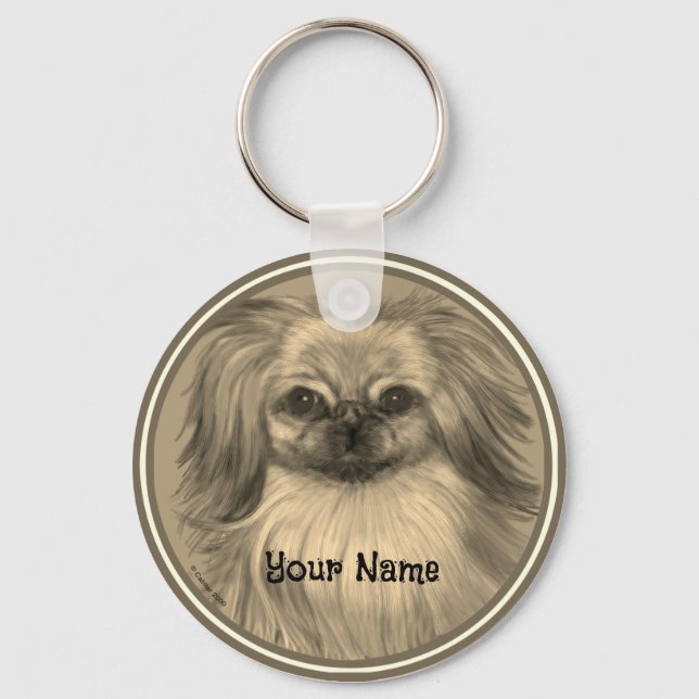 Rondo Pekingese  dog keychain (Front)