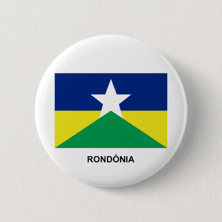 Rondônia, Brazil Flag 6 Cm Round Badge