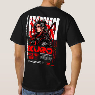Ronin Kuro Cyber Samurai Techwear Hoodie - Dark An T-Shirt