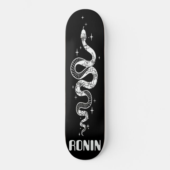 RONIN Snake Plan Whiteout Reverse Skateboard Deck (Front)