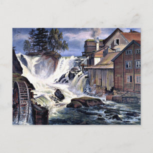 Ronneby Waterfall at Blekinge, Sweden Postcard