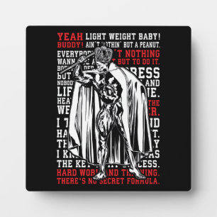 Ronnie Coleman Mr. Olympia Workout Inspirational Plaque