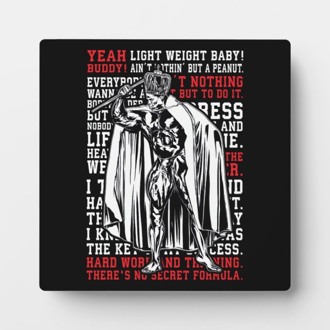 Ronnie Coleman Mr. Olympia Workout Inspirational Plaque (Front)