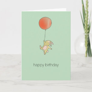 Roo Bunny - Red Big Balloon Card