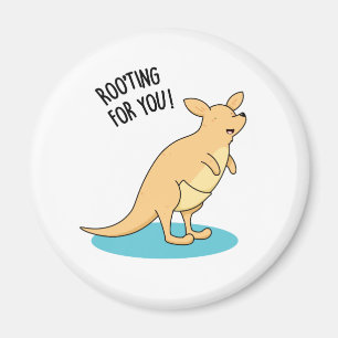 Roo-Ting For You Funny Kangaroo Pun Magnet