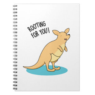 Roo-Ting For You Funny Kangaroo Pun Notebook
