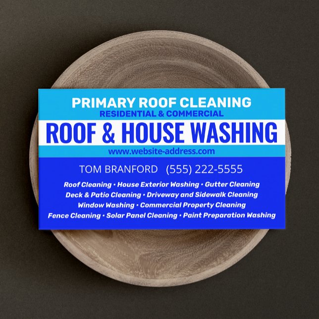 Roof and House Cleaning  Business Card (Creator Uploaded)