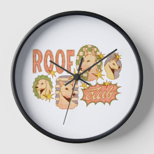 Roof Club / Dog Illustrations Clock