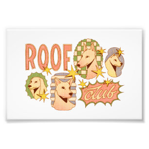 Roof Club / Dog Illustrations Photo Print