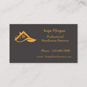 Roof Leaf Design Handyman Business Card