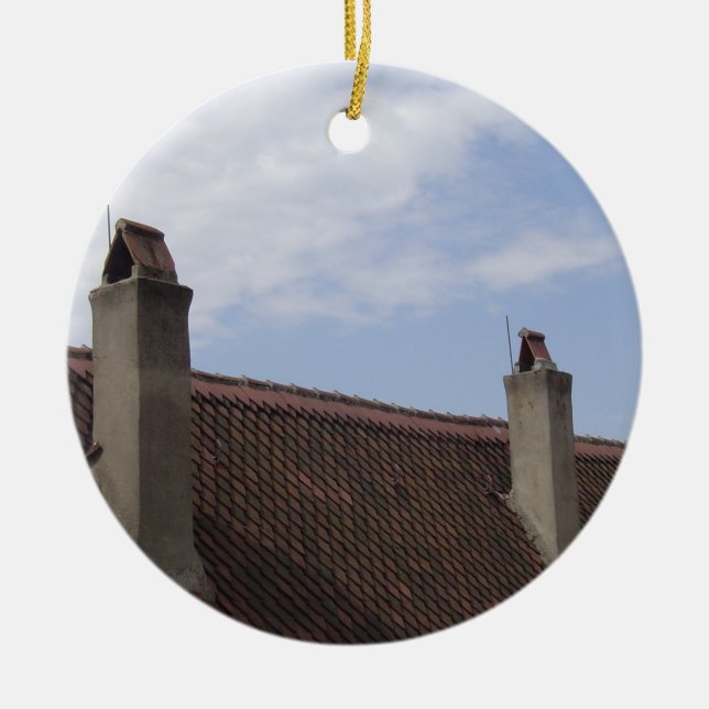 Roof Line Ceramic Tree Decoration (Front)