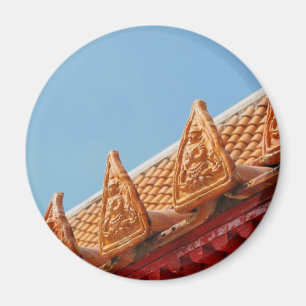 Roof of Buddhist Temple in Thailand travel Magnet