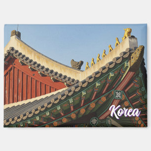 Roof of Palace Seoul South Korea Magnet