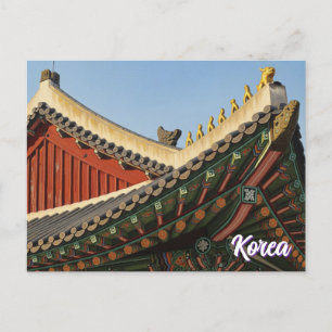 Roof of Palace Seoul South Korea Postcard