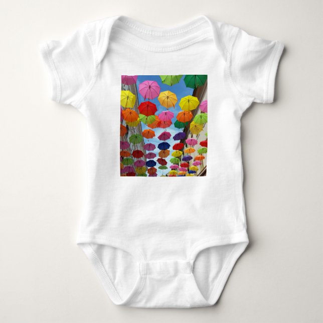 Roof of umbrellas baby bodysuit (Front)