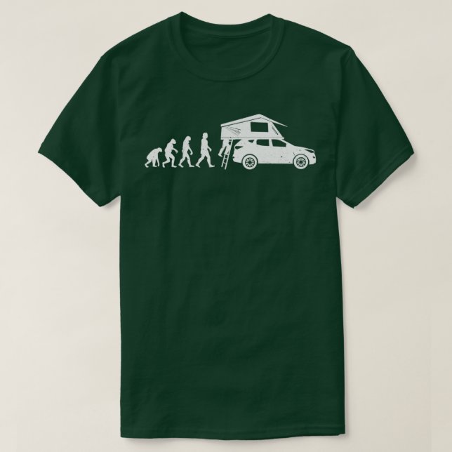 Roof tent Evolution Gift for campers with a roof t T-Shirt (Design Front)