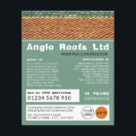 Roof Tiles, Roofer, Roofing Contractor Advertising Flyer<br><div class="desc">Roof Tiles,  Roofer,  Roofing Contractor Advertising Flyers By The Business Card Store.</div>