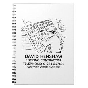 Roof Worker or Roofing Contractor Notebook
