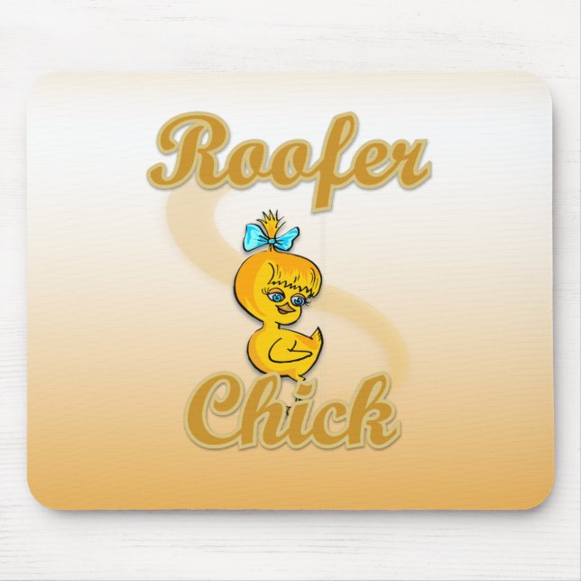Roofer Chick Mouse Pad (Front)