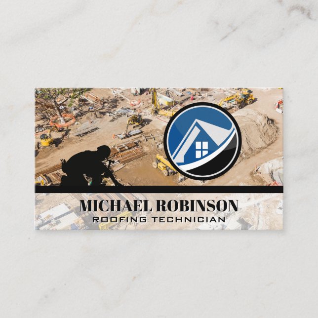 Roofer | Construction Site | Property Developer. Business Card (Front)