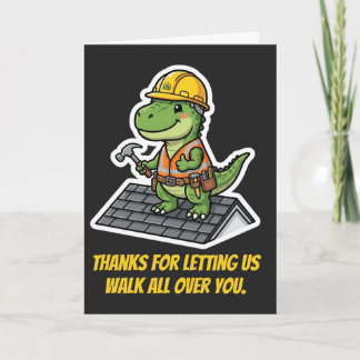 Roofer Customer Thank You Walk All Over Card