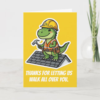 Roofer Customer Thank You Walk All Over Card