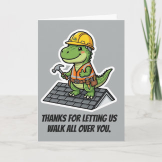 Roofer Customer Thank You Walk All Over Card