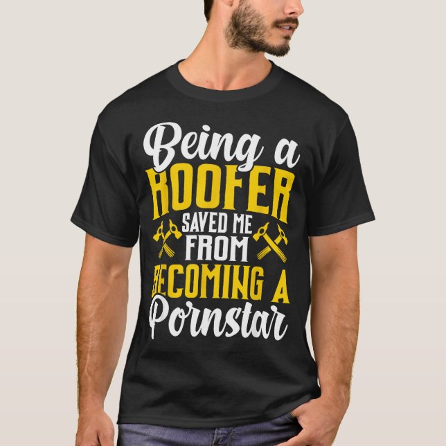 Roofer Funny Roofing Tee For Coworker Novelty  (Front)