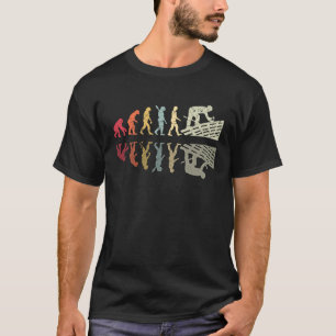 Roofer Human Evolution Retro Vintage Construction T-Shirt