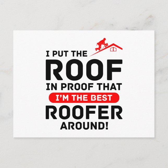Roofer Humour - Roofing Pro Pride Postcard (Front)