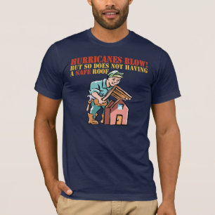 Roofer Hurricanes Blow Muscle Hugging T-Shirt