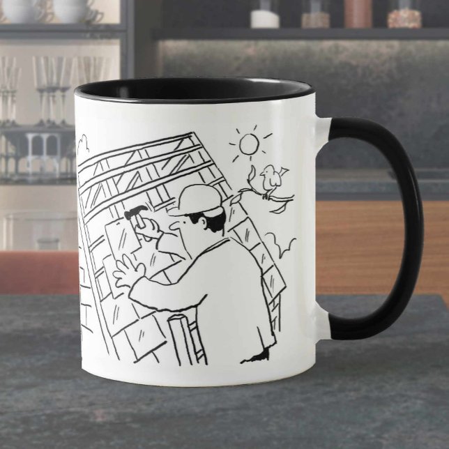 Roofer or Slater Cartoon Mug (Creator Uploaded)