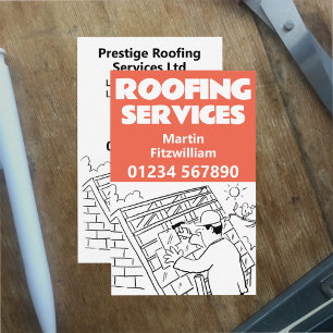Roofer Roof Repairs and Roofing Business Card