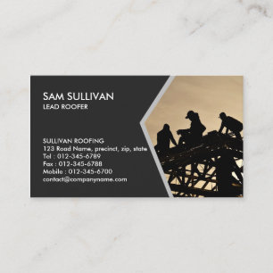 Roofer Roofing Construction Contractor Business Card