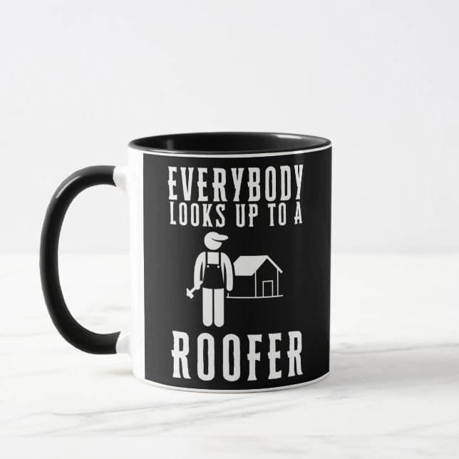 Roofer Roofing Contractor Construction Worker  Mug (Left)
