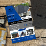 Roofing Business Blue<br><div class="desc">Designed for the roofing company owner, manager or employee. All text and photos are 100% customisable. This product is a great way to promote your business and generate sales. By 1Bizchoice (rights reserved).</div>
