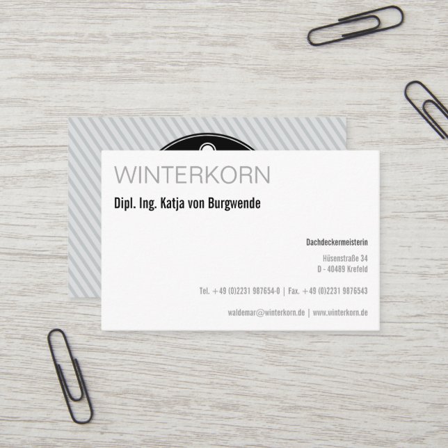roofing business card European size (Front/Back In Situ)