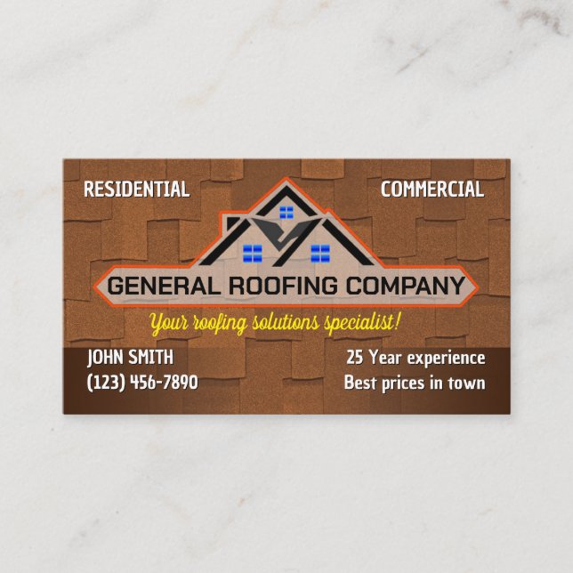 Roofing Business Cards (Front)