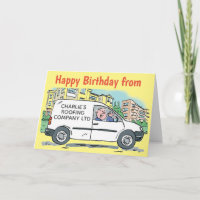 Roofing Business with Name on Company Van Card