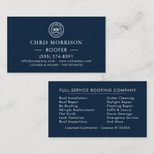 Roofing Company Custom Logo Services Business Card