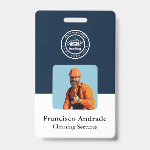 Roofing Company   Custom Logo Services ID Badge