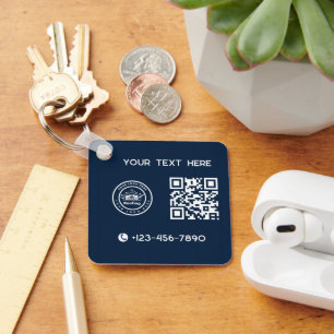 Roofing Company Custom Logo Services Key Ring