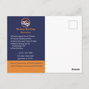 Roofing Company Promotional Custom Postcard