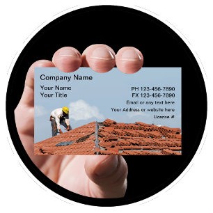 Roofing Construction Image Business Card